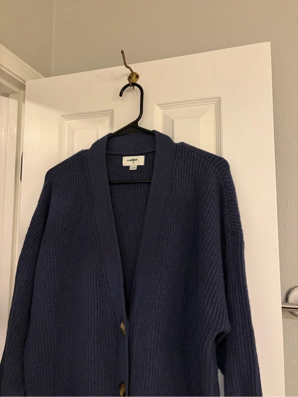 Aerie Cozy Up Oversized Chunky Knit Cardigan Small Grandpa Sweater